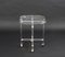 Mid-Century Acrylic and Brass Octagonal Coffee Table with Tray from Christian Dior, Image 6