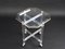 Mid-Century Acrylic and Brass Octagonal Coffee Table with Tray from Christian Dior 3
