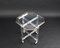 Mid-Century Acrylic and Brass Octagonal Coffee Table with Tray from Christian Dior, Image 8