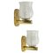 Mid-Century Murano Tessuto Glass and Brass Sconces by Gio Ponti for Venini, 1960s, Set of 2 1