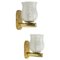 Mid-Century Murano Tessuto Glass and Brass Sconces by Gio Ponti for Venini, 1960s, Set of 2, Image 1