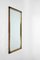 Espejo de pared italiano rectangular de cuero marrón de caña de bambú y latón de Le Corbusier, años 70, Imagen 10