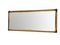 Espejo de pared italiano rectangular de cuero marrón de caña de bambú y latón de Le Corbusier, años 70, Imagen 5