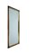 Italian Brown Leather Rectangular Bamboo Cane and Brass Wall Mirror by Le Corbusier, 1970s 7