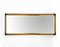 Italian Brown Leather Rectangular Bamboo Cane and Brass Wall Mirror by Le Corbusier, 1970s 14