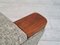 Danish Fabric Teak Wood High-Backed Armchair, 1970s 8