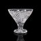 Große englische Vintage Obstschale aus Kristallglas & geschliffenem Glas, 1950 1