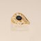 Vintage 18k Yellow Gold Natural Diamond & Sapphire Ring 1