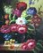 Floral Still Life, Gouache & Watercolor, Framed 2