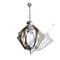 Large Mid-Century Portuguese Hanging Lamp in Chrome and Acrylic, 1960s, Image 1