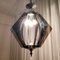 Large Mid-Century Portuguese Hanging Lamp in Chrome and Acrylic, 1960s 4