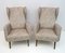 Mid-Century Italian Modern Velvet Winged Armchairs by Gio Ponti for Cassina, 1950s, Set of 2 1