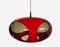 Vintage Colani Ufo Ceiling Lamp in Red Plastic from Massiv Belgium Lighting, 1970s 6