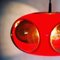 Vintage Colani Ufo Ceiling Lamp in Red Plastic from Massiv Belgium Lighting, 1970s 11