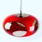 Vintage Colani Ufo Ceiling Lamp in Red Plastic from Massiv Belgium Lighting, 1970s 3