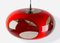 Vintage Colani Ufo Ceiling Lamp in Red Plastic from Massiv Belgium Lighting, 1970s 4