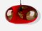 Lampada da soffitto Colani Ufo vintage in plastica rossa di Massiv Belgium Lighting, anni '70, Immagine 5