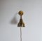Danish Modern Brass Wall Lamp in the Style of Vilhelm Lauritzen, 1960s 6