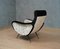 Italian Fabric Lounge Chairs in Black and White, 1950, Set of 2 8