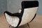 Italian Fabric Lounge Chairs in Black and White, 1950, Set of 2 4