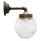 Vintage Cast Iron Sconce in Frosted Glass and Brass 7