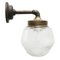 Vintage Cast Iron Sconce in Frosted Glass and Brass, Image 7