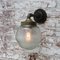 Vintage Cast Iron Sconce in Frosted Glass and Brass 3