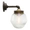 Vintage Cast Iron Sconce in Frosted Glass and Brass, Image 1