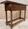 Early 20th Century Catalan Spanish Carved Walnut Wood Console Table, Image 3