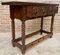 Early 20th Century Catalan Spanish Carved Walnut Wood Console Table, Image 8