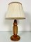 Mid-Century Italian Marquetry Table Lamp in Wood 1