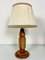 Mid-Century Italian Marquetry Table Lamp in Wood, Image 1