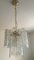 Murano Glass Hammer Listello Chandelier with Gold Metal Frame from Murano 1