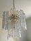 Murano Glass Hammer Listello Chandelier with Gold Metal Frame from Murano 5