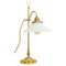 Art Deco Viennese Condor Lamp with White Glass Shade, 1920s, Image 1