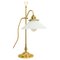 Wiener Art Deco Condor Lampe mit weißem Glasschirm, 1920er 1