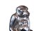 Monkey with Young Sculpture on Red Marble Socket 4
