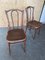 Viennese Chairs in Bug Wood with Embossed Seat from Thonet, 1900, Set of 2 2