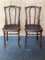 Viennese Chairs in Bug Wood with Embossed Seat from Thonet, 1900, Set of 2 1