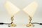 Art Deco Viennese Table Lamps with Fabric Shades, 1920s, Set of 2 8