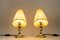 Wiener Art Deco Tischlampen mit Stoffschirmen, 1920er, 2er Set 6