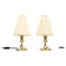 Art Deco Viennese Table Lamps with Fabric Shades, 1920s, Set of 2 1