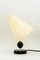 Art Deco Table Lamp with Fabric Shade and Wood Base, 1920s, Image 2
