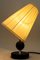 Art Deco Table Lamp with Fabric Shade and Wood Base, 1920s, Image 8