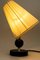 Art Deco Table Lamp with Fabric Shade and Wood Base, 1920s, Image 7