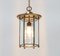 Lanterna Art Nouveau in ottone e vetro, inizio XX secolo, Immagine 4