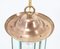 Lanterna Art Nouveau in ottone e vetro, inizio XX secolo, Immagine 9