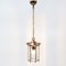 Lanterne Art Nouveau en Laiton avec Verre, 1900s 1