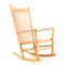 Mid-Century Modern Rocking Chair in Beech by Hans J Wegner for F.D.B. Møbler, 1970s 5