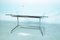 Minimalist Dining Table with Glass Top, 1980s, Image 2